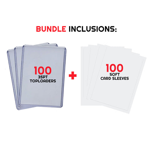 Top Loaders & Sleeves - Pack of 100 Toploaders 35PT & 100 Sleeves Delivery