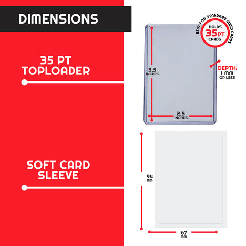 Top Loaders & Sleeves - Pack of 100 Toploaders 35PT & 100 Sleeves Delivery