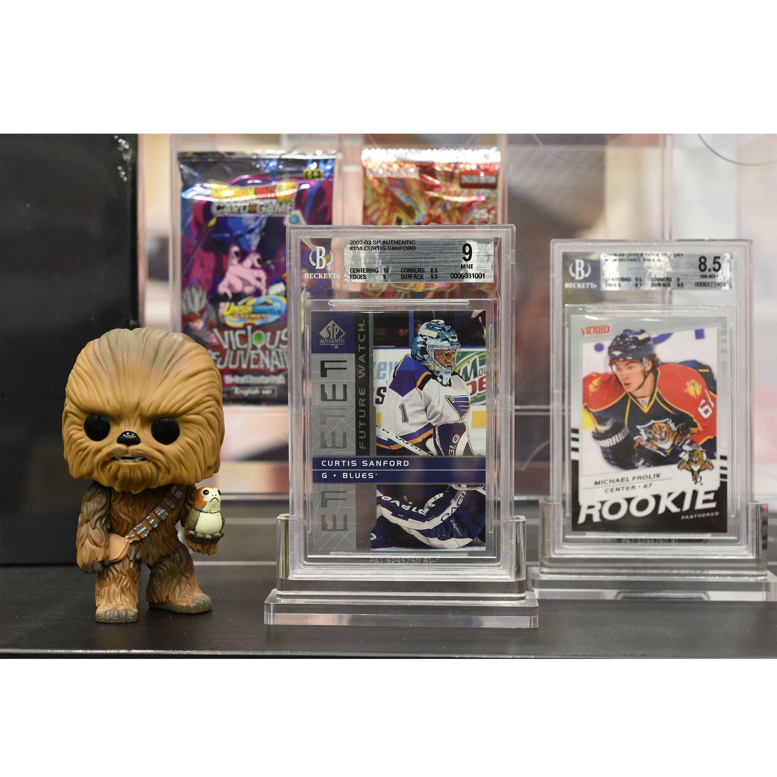 acrylic display case stand for graded card display slab holder