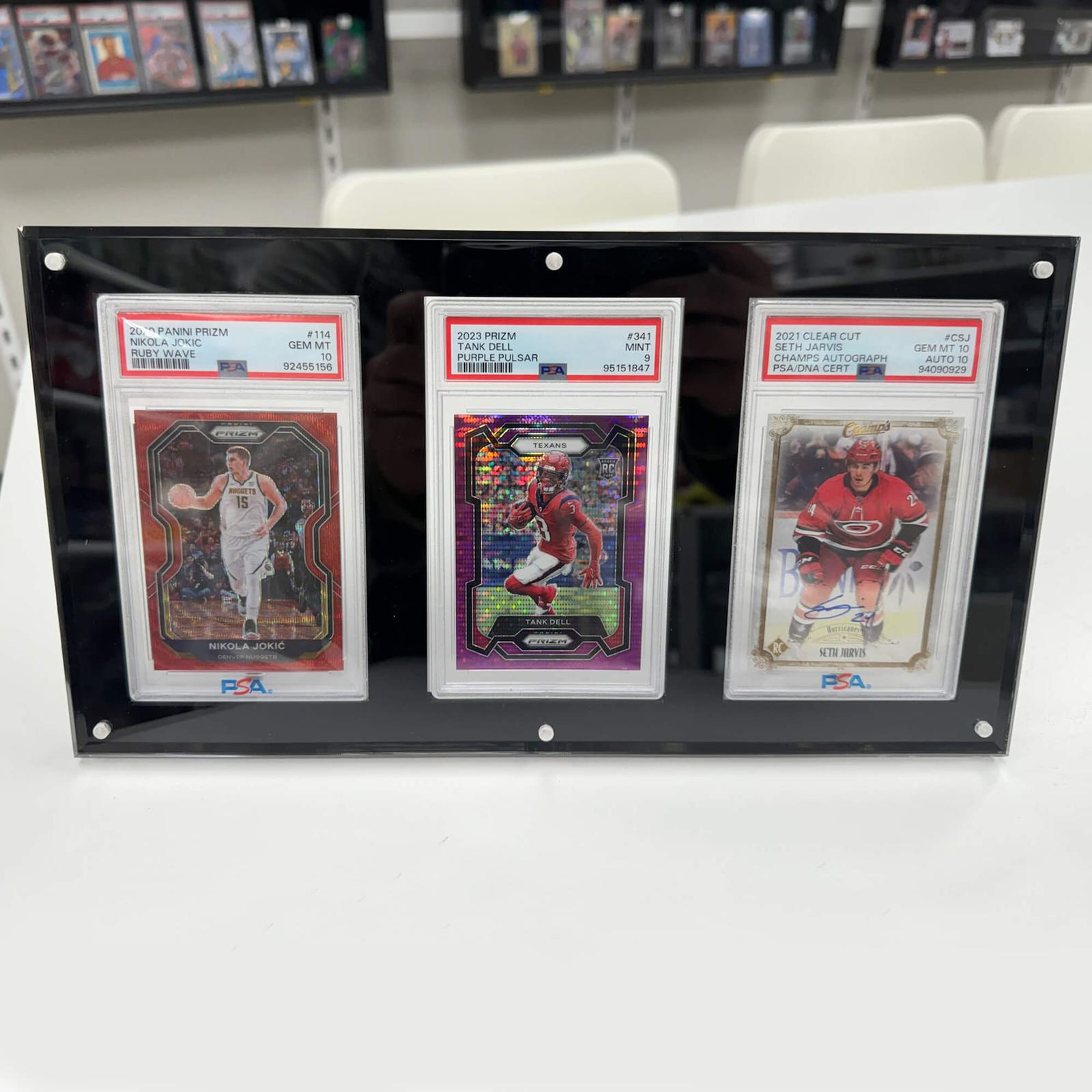 acrylic frame for psa 3 slots