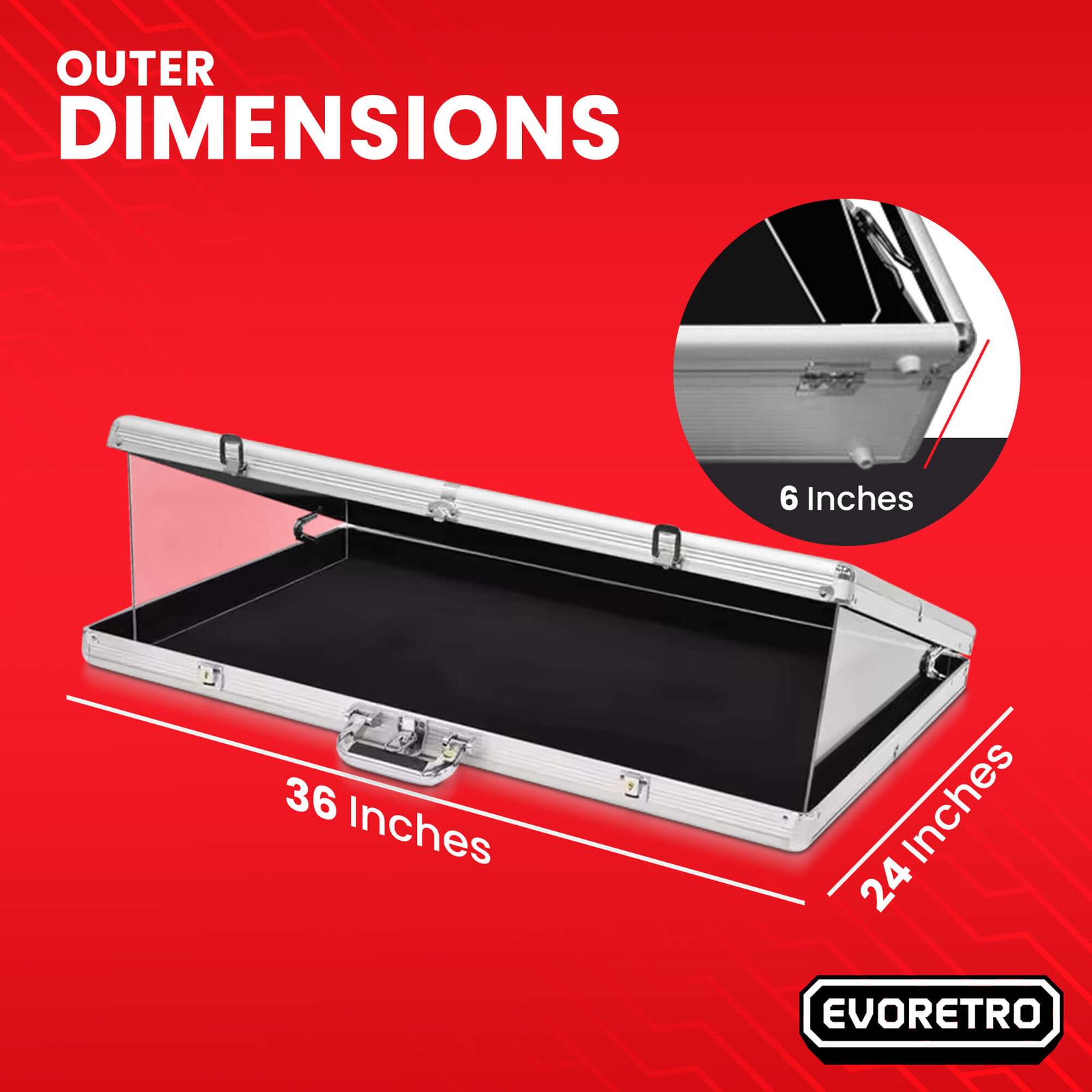 aluminum acrylic clear top display