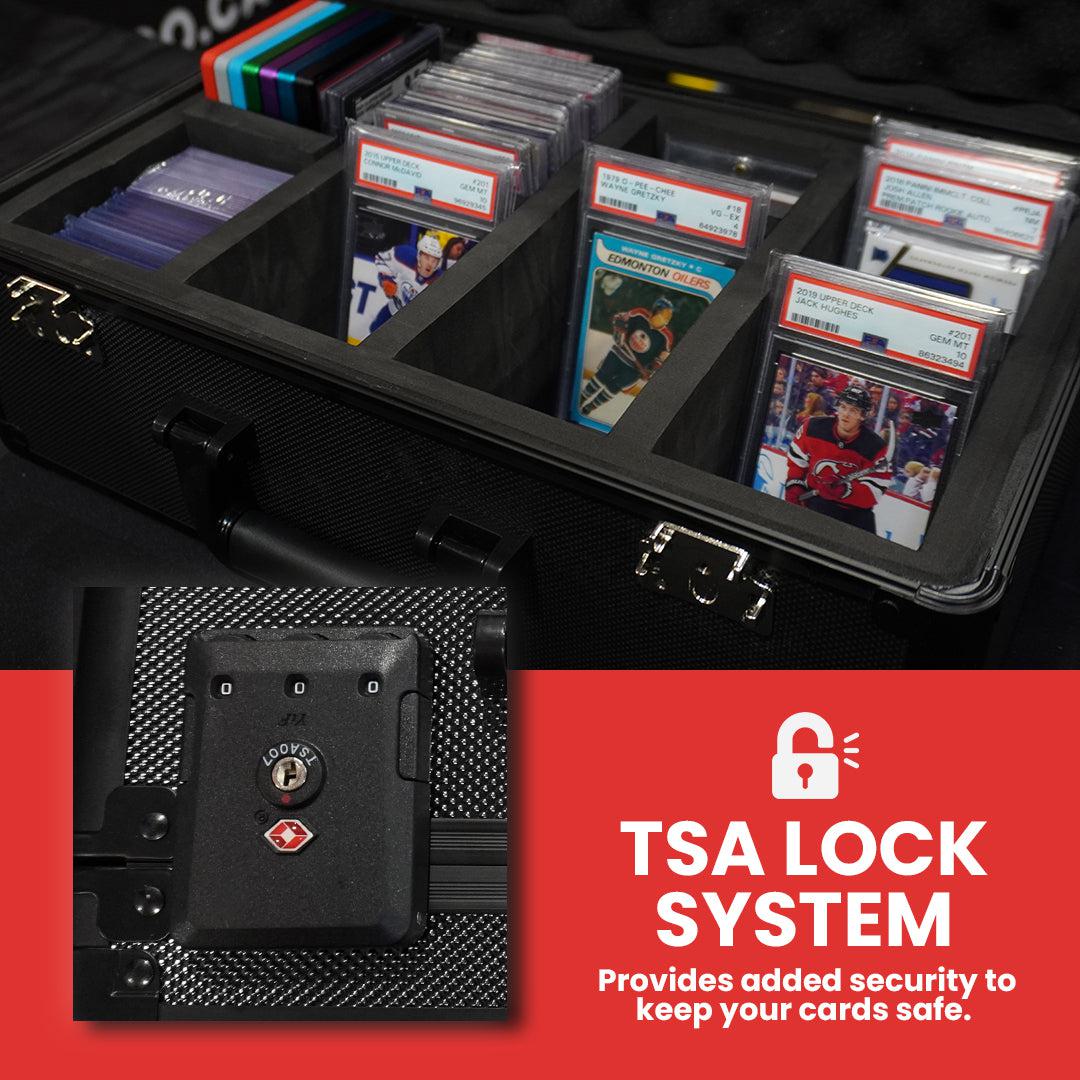 aluminum graded card storage box tsa lock