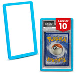 10 pack light blue bumper graded slab protectors for PSA slabs protecting trading card cases