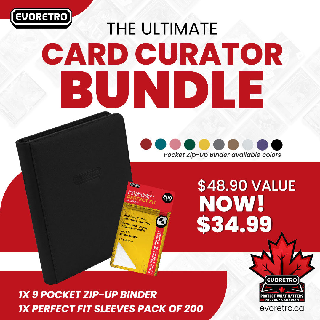 The Ultimate Card Curator Set | 360-Pocket Zip Binder + 200 Perfect Fit Sleeves