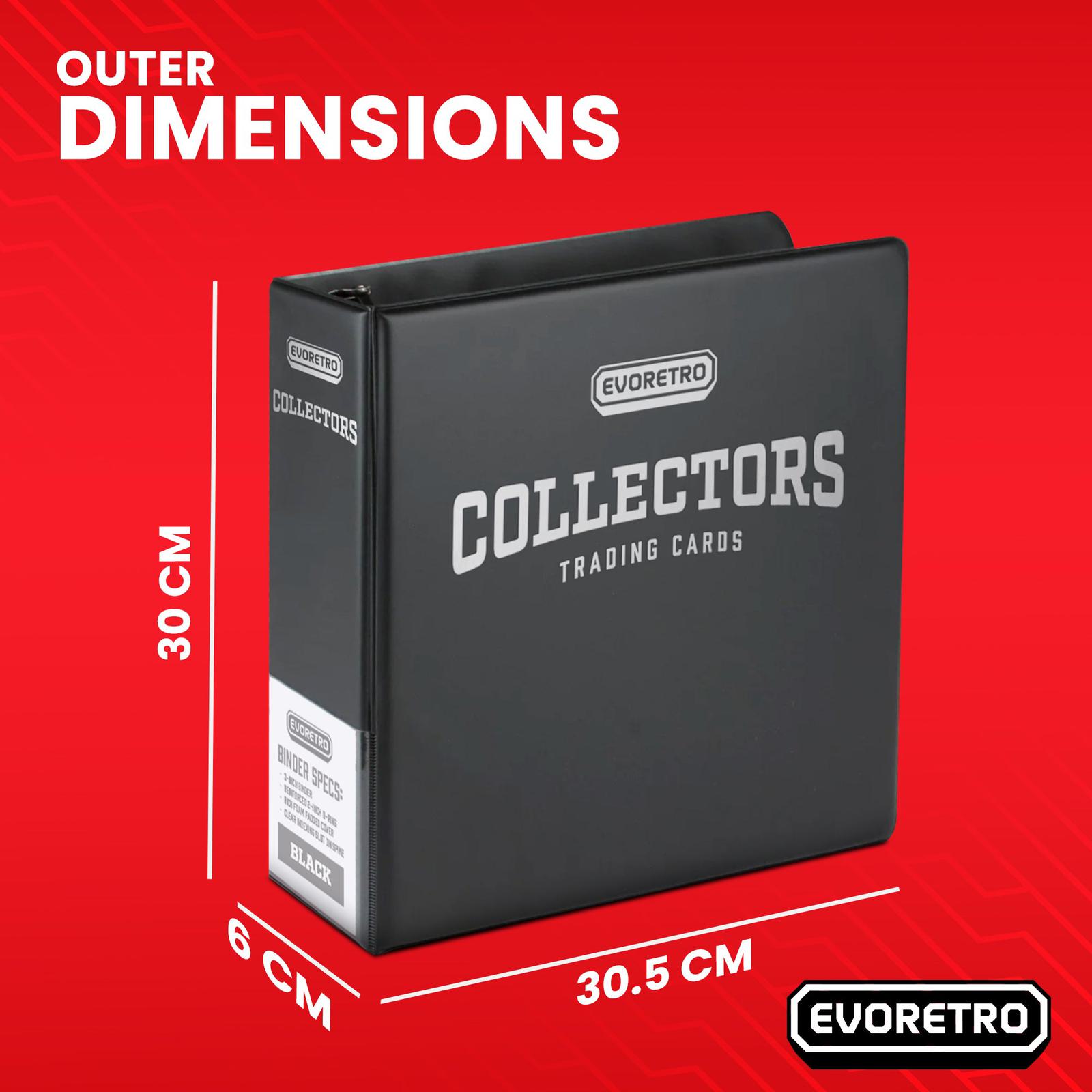 EVORETRO classeur à anneaux de 3 po pour cartes à collectionner | Album de collection noir