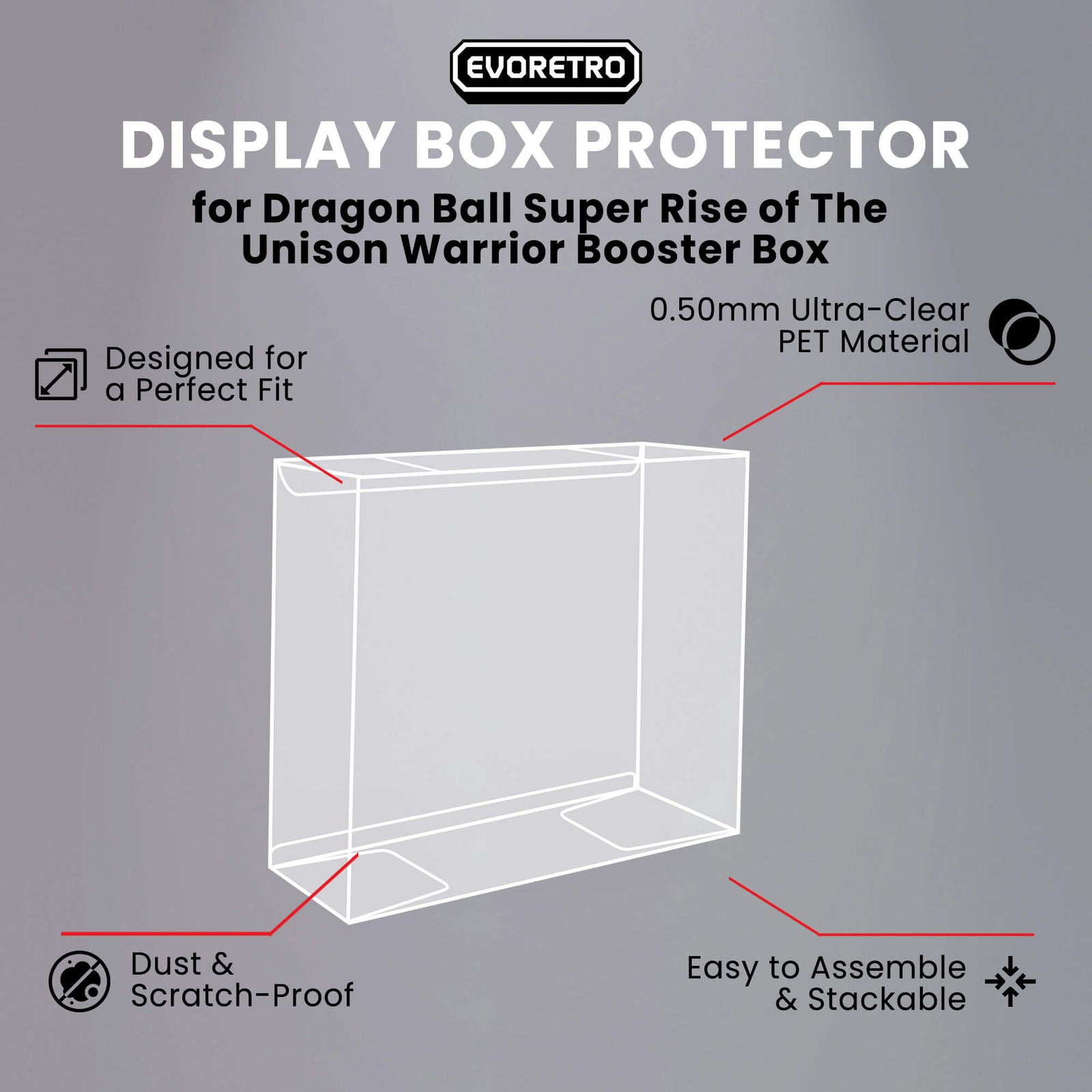Dragon Ball Super Rise of The Unison Warrior Booster Box - PET Protector 0.50MM - Pack de 1