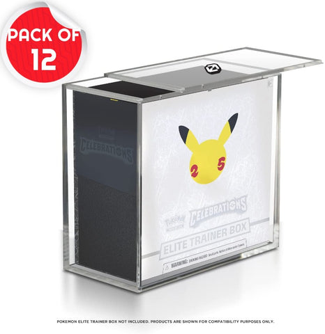 Pokemon ETB Elite Trainer Box avec Couvercle Coulissant Anti-UV - Protecteur Acrylique 4.0MM - Pack de 1