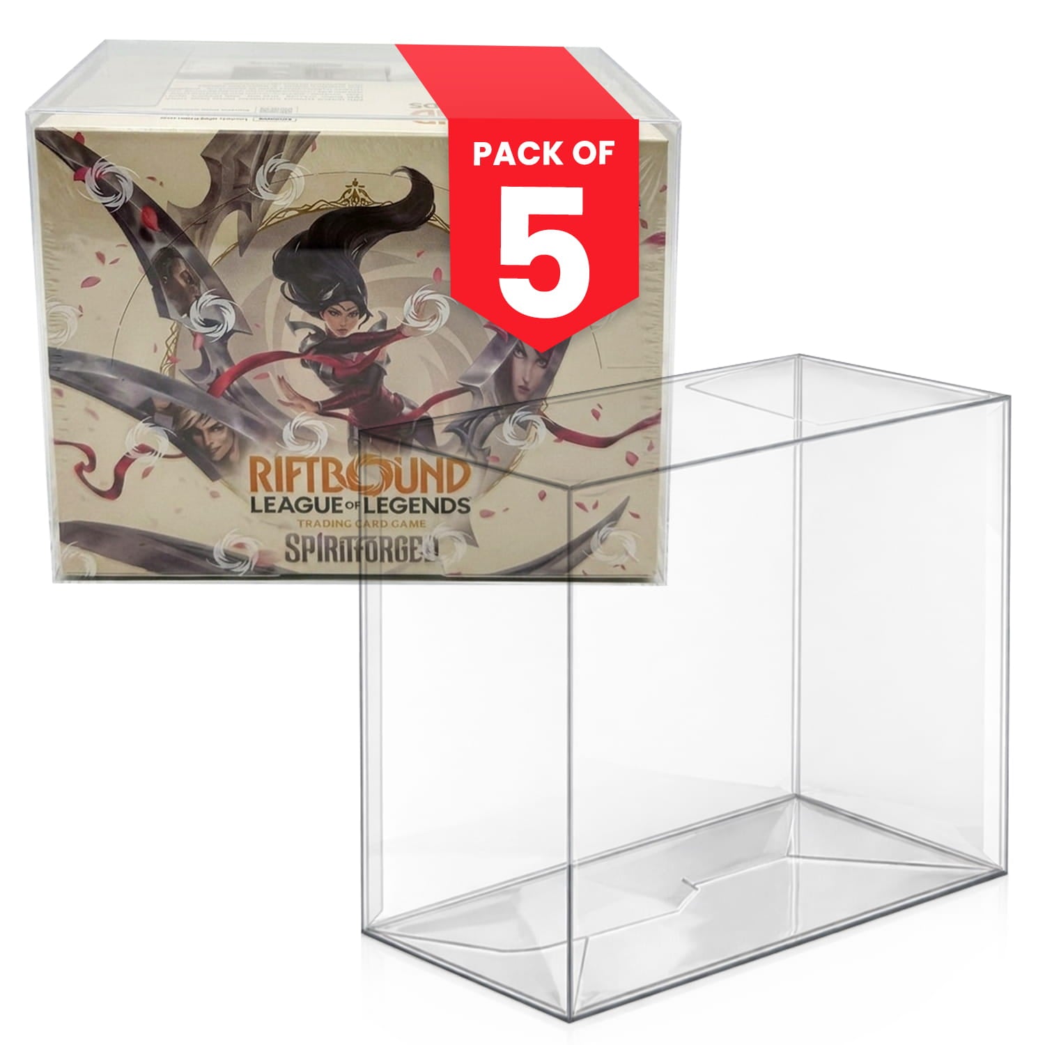 PET protector for League of Legends Origins booster display box pack of 5