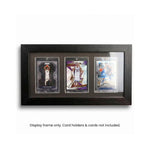 EVORETRO 3-slot wooden display frame for magnetic card holders wall display case for trading card collections