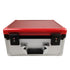EVORETRO red and silver 3 row graded card storage box with TSA lock for 90 PSA and Beckett cards front view