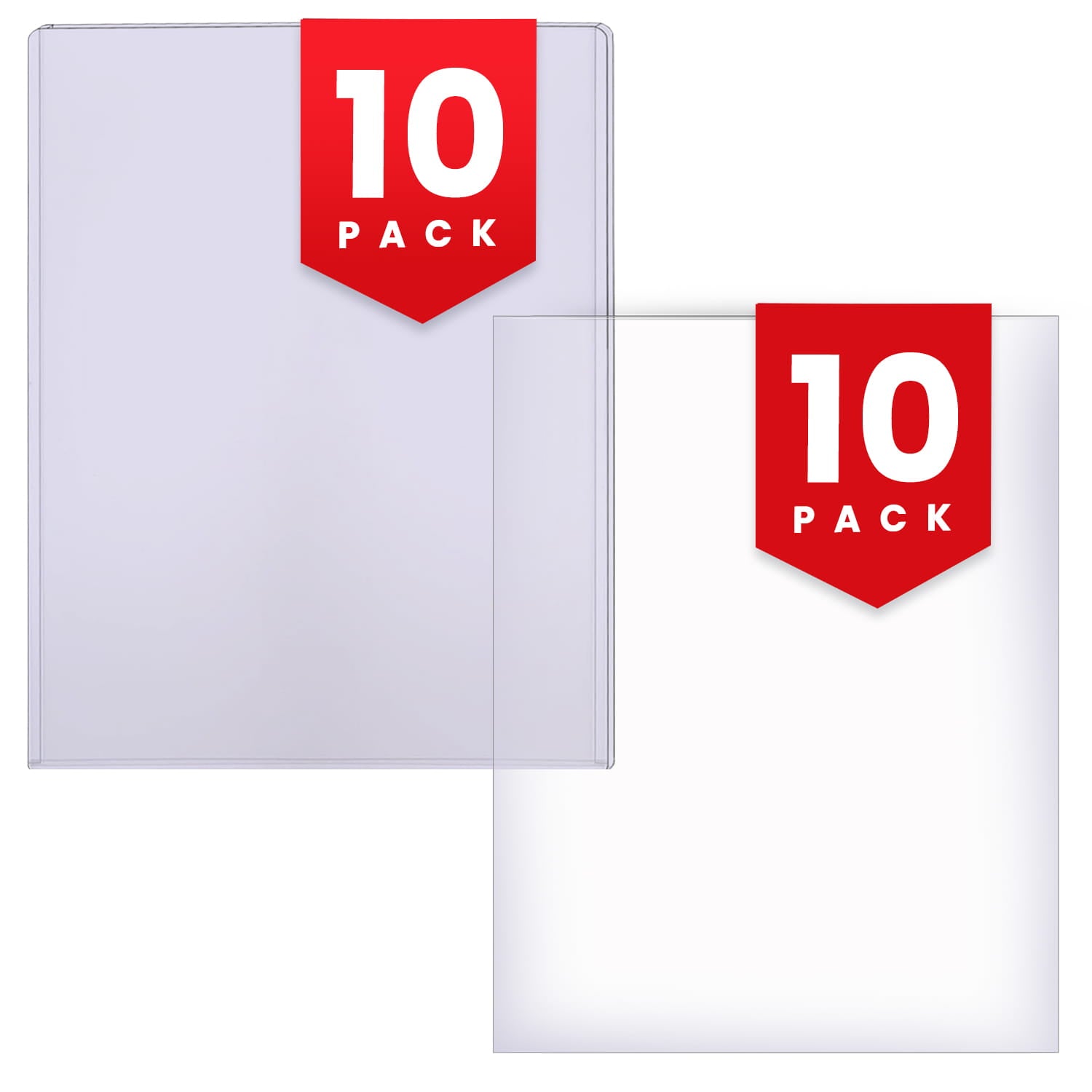 10 pack extra large jumbo card toploader and soft sleeves