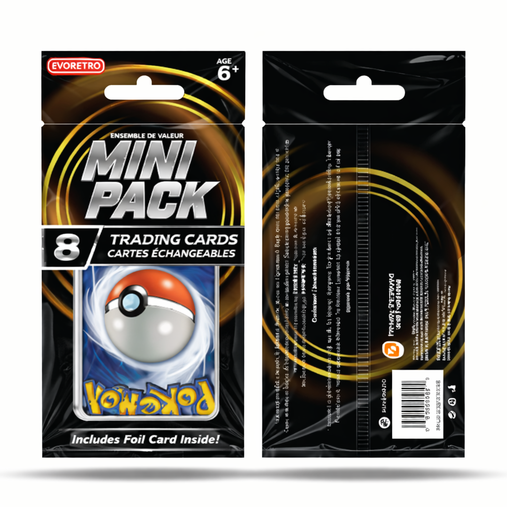 EVO-2710 EVORETRO Pokémon Mini Pack – Pokemon Card Mystery Pack Packaging