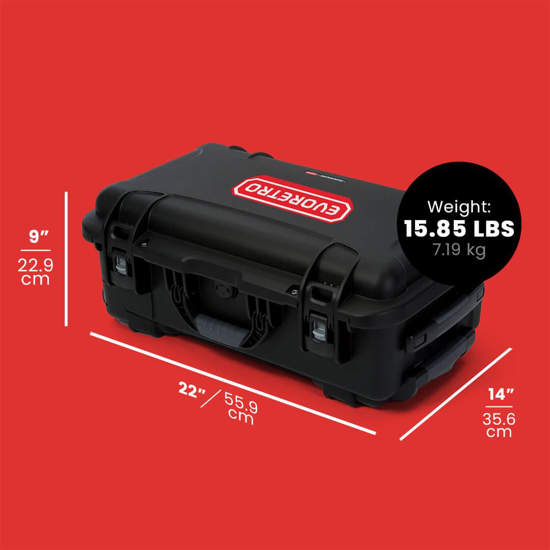 evoretro waterproof wheeled card case