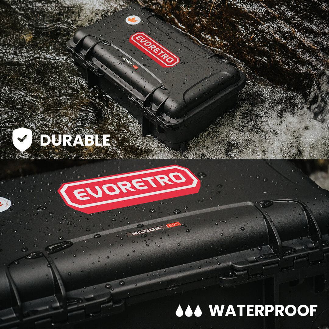 evoretro waterproof wheeled card case
