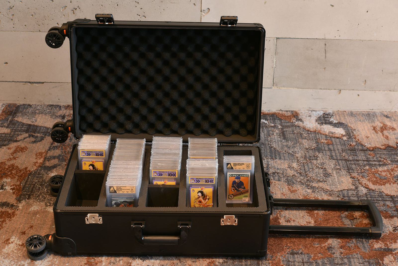 graded card case 5 row roller