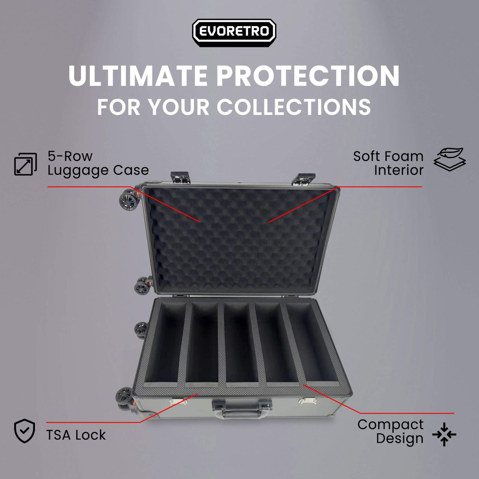 graded card case 5 row roller