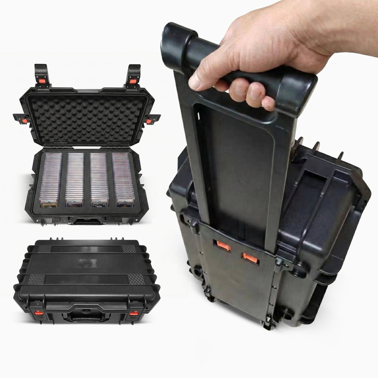 EVORETRO Travel Roller Case for Graded Cards – 4-Row Heavy-Duty Build