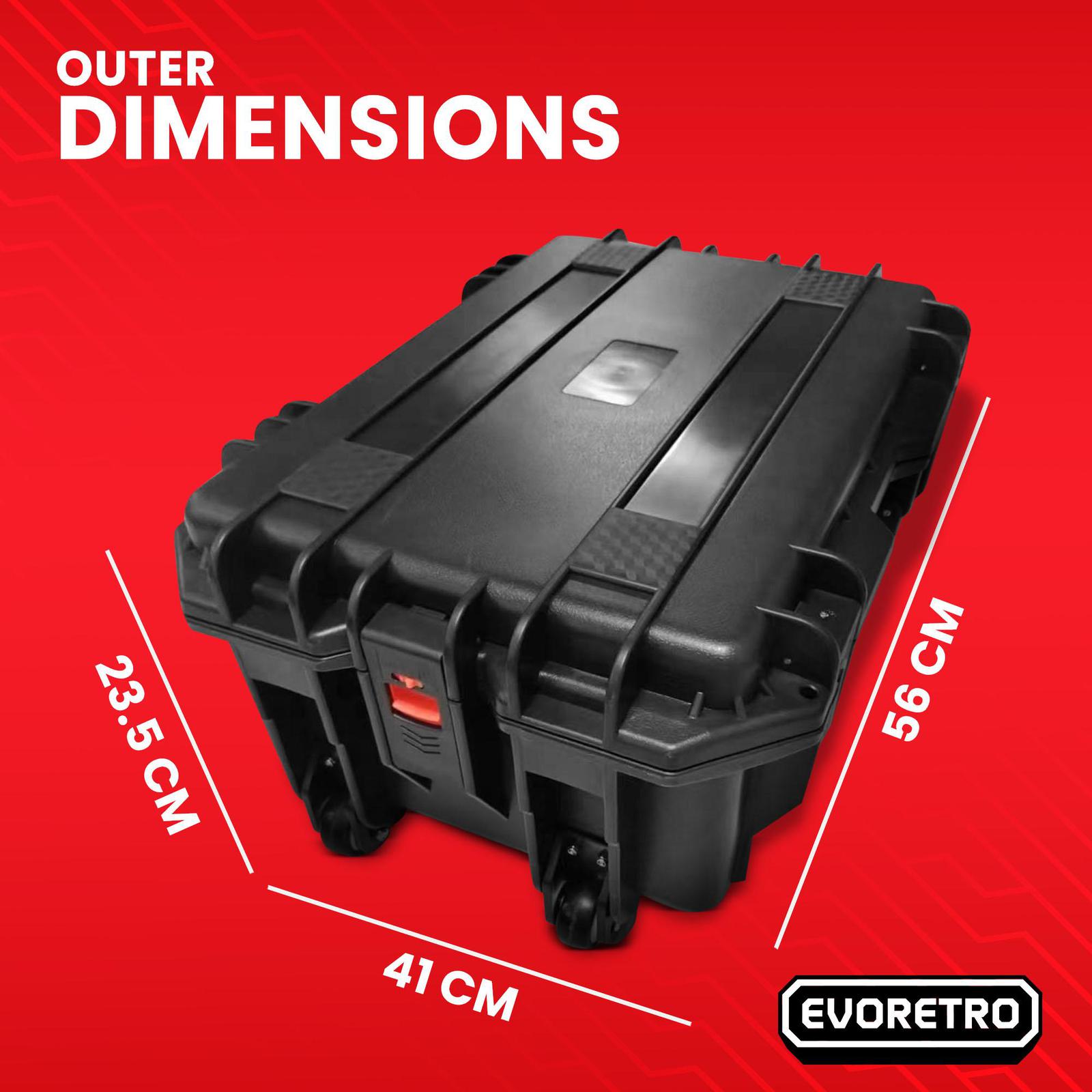 EVORETRO Travel Roller Case for Graded Cards – 4-Row Heavy-Duty Build