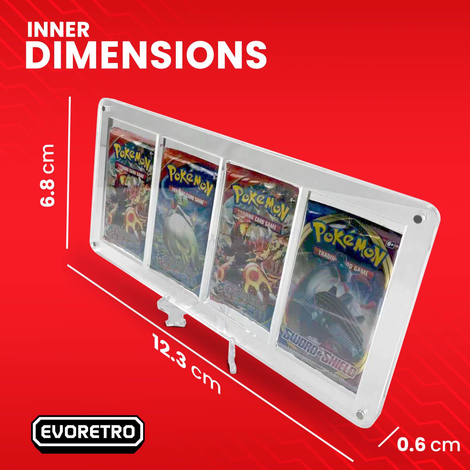 EVORETRO Magnetic Acrylic Booster Pack Display Case 4-Slot EVORETRO Canada EVORETRO Magnetic Acrylic Booster Pack Display Case 4-Slot EVORETRO Canada