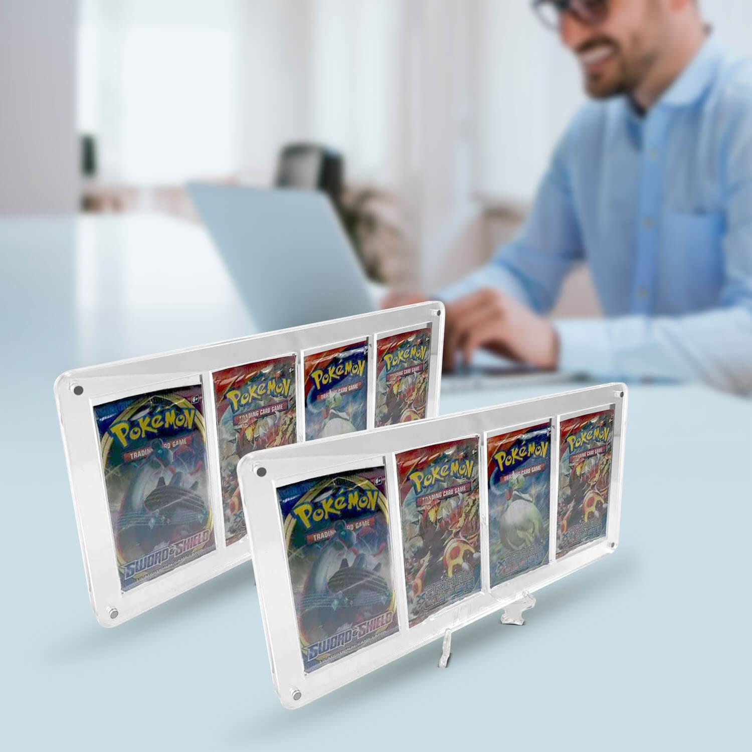 magnetic acrylic booster pack display case evoretro