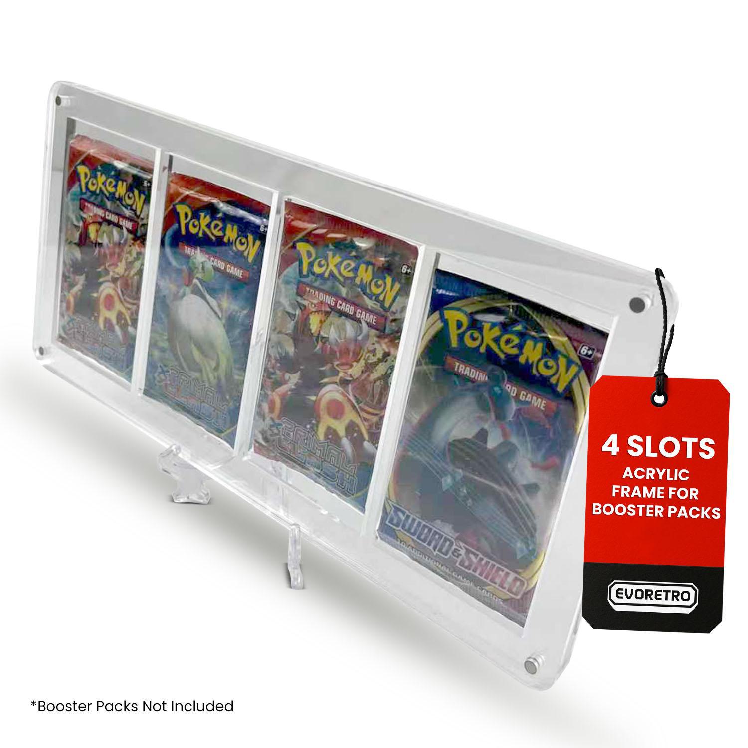 EVORETRO Magnetic Acrylic Booster Pack Display Case 4-Slot EVORETRO Canada EVORETRO Magnetic Acrylic Booster Pack Display Case 4-Slot EVORETRO Canada