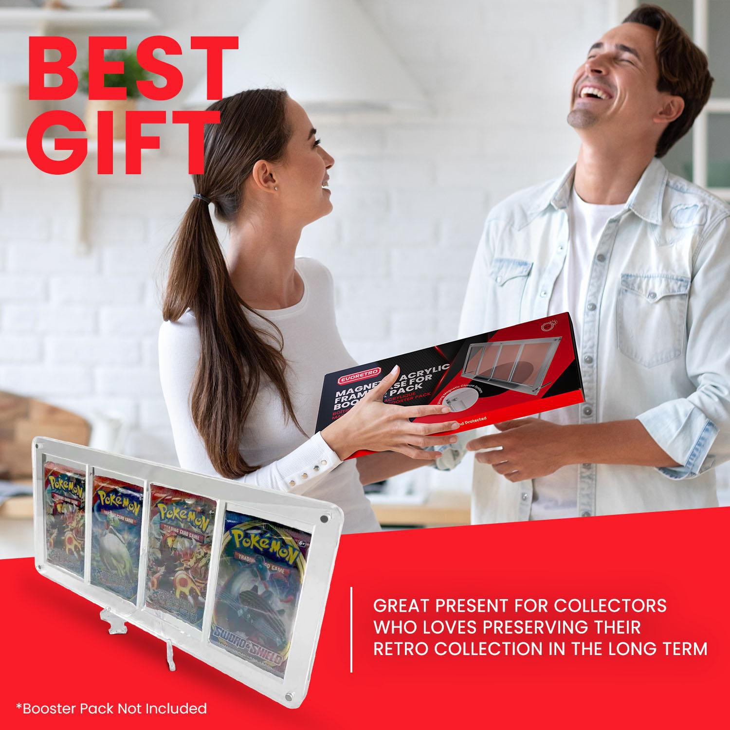 magnetic acrylic booster pack display case evoretro