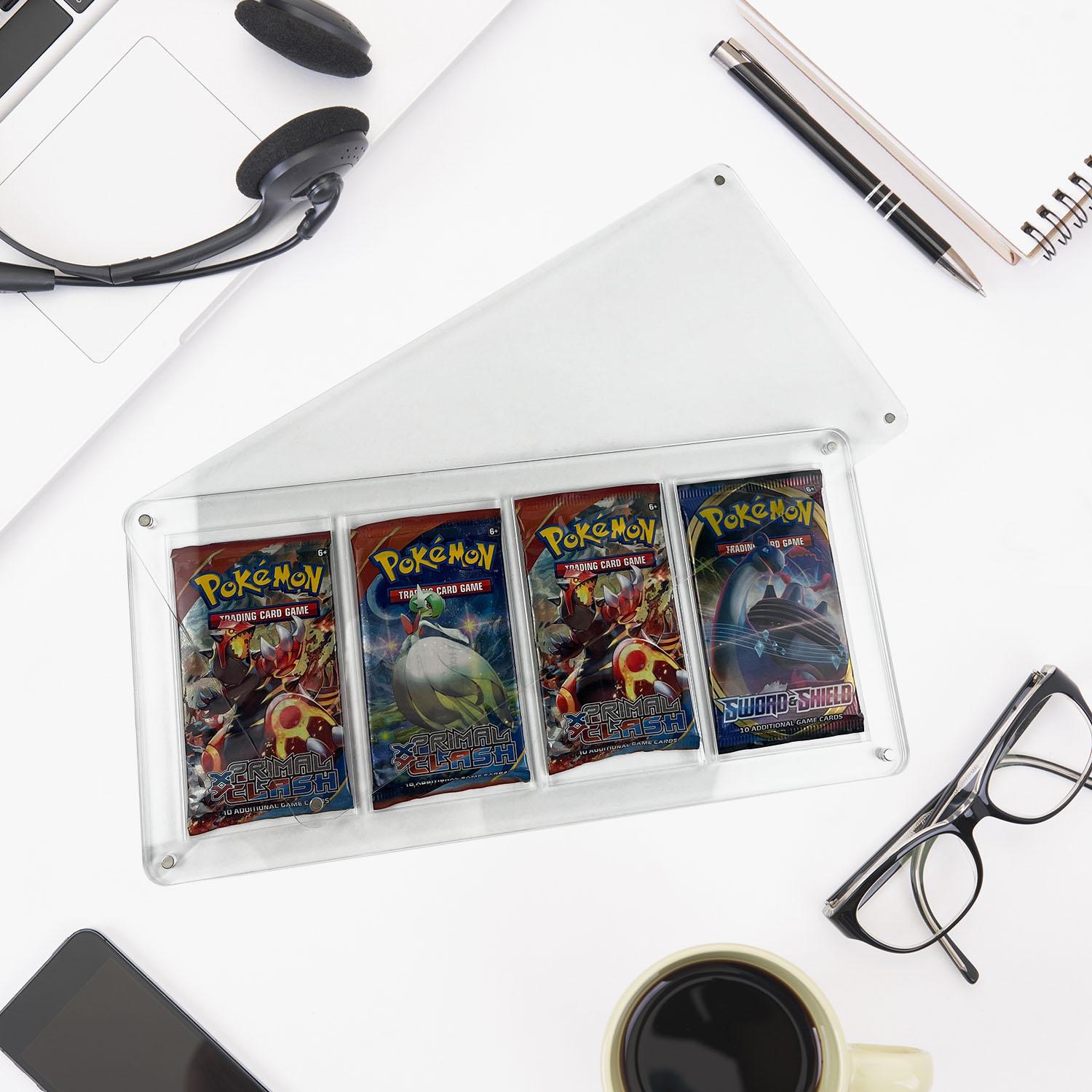 magnetic acrylic booster pack display case evoretro