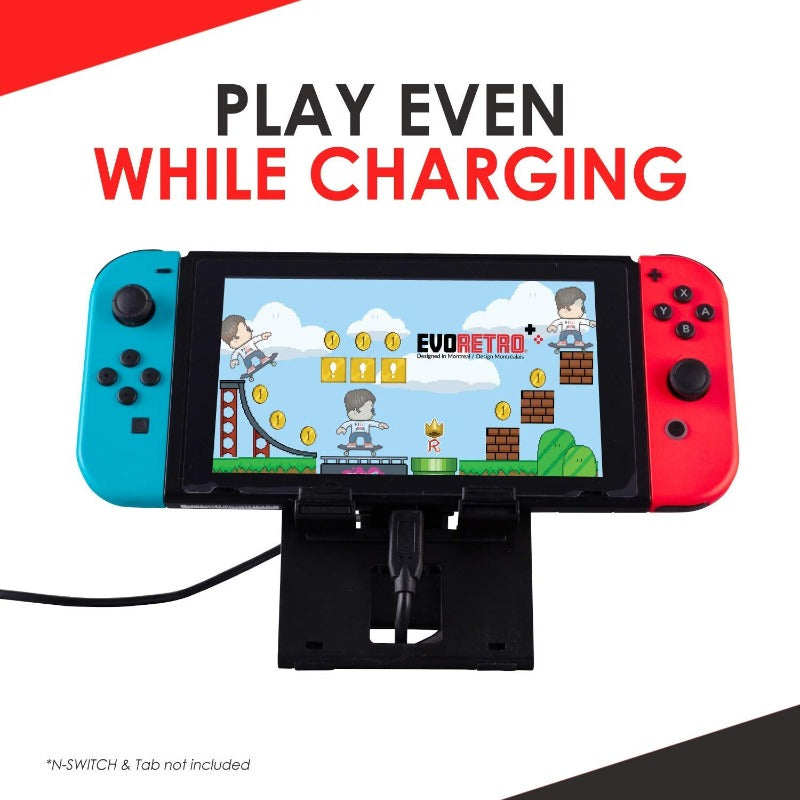 Evoretro Nintendo Switch Folding Stand In Black | EVORETRO Canada