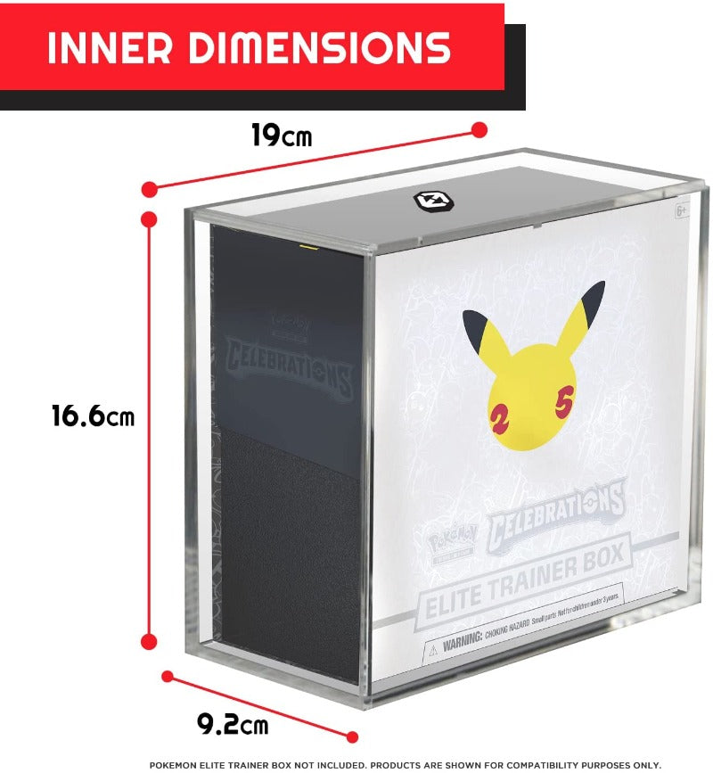 Pokemon ETB Elite Trainer Box w/ Sliding Lid Anti-UV - Acrylic Protector 4.0MM - Pack of 1 - EVORETRO Canada