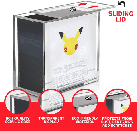 Pokemon ETB Elite Trainer Box w/ Sliding Lid Anti-UV - Acrylic Protector 4.0MM - Pack of 1 - EVORETRO Canada