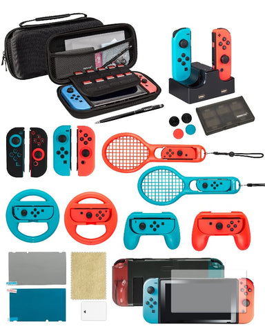 Ultimate Accessories Bundle for Nintendo Switch - 21 in 1 - EVORETRO Canada
