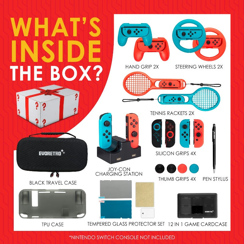 Ultimate Accessories Bundle for Nintendo Switch - 21 in 1 - EVORETRO Canada