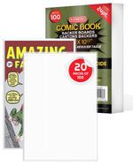 Clear OPP comic book bags for regular-size comics – 0.05mm protective sleeves 100-pack – EVORETRO 20 packs of 100