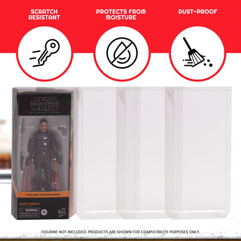 Action Figure Protective Case for Regular Star Wars Black Series with Angled Corners - PET 0.35MM - Pack of 10 - EVORETRO Canada