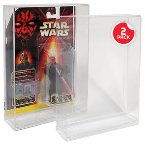 Acrylic Display Case for Star Wars & GI-Joe Carded 3.75" Action Figure (6/9) 3.0mm Thick - Pack of 2 - EVORETRO Canada