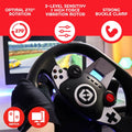 FURY GT-EV3 Racing Wheel and Pedal Set for PS4, Nintendo Switch, and PC Games - 270° Gaming Steering Wheel with High Vibration Feedback, Adjustable Clamp and FREE Sack Bag by EVORETRO - EVORETRO Canada