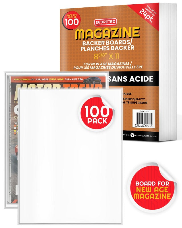 BCW Life Magazine Backing Boards 100ct Pack / Case of 5