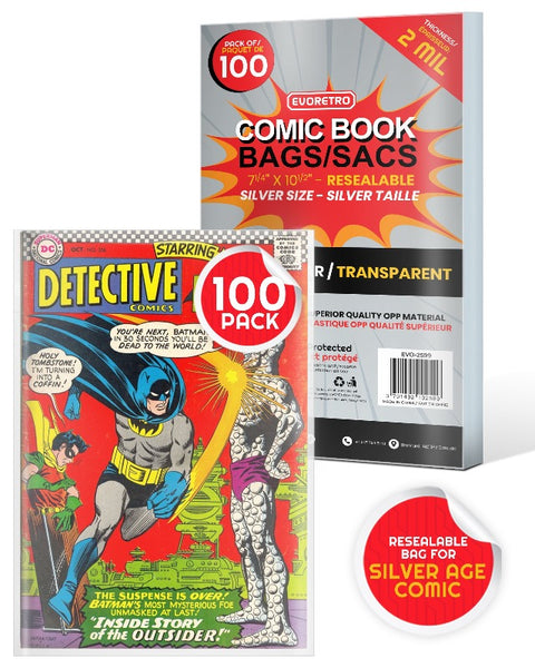 RESEALABLE REGULAR/SILVER COMIC BAG PACK