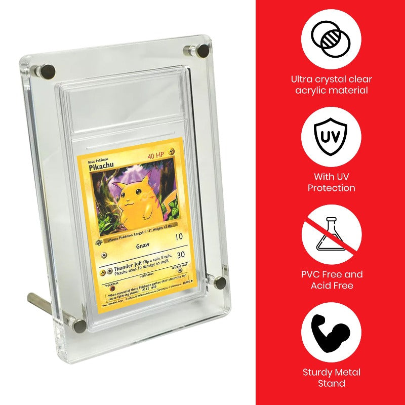 Pokemon SLab PSA Graded Card Stand Acrylic Protector 3.0MM PK of 1 - EVORETRO Canada