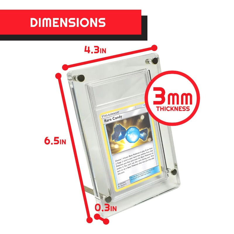 Trading Card Display Acrylic Display Stand For PSA Graded Trading Card Slabs Clear, Fits Standard 35pt Slab PSA Graded Card Holder Trading Card Display Acrylic Display Stand For PSA Graded Trading Card Slabs Clear, Fits Standard 35pt Slab PSA Graded Card Holder