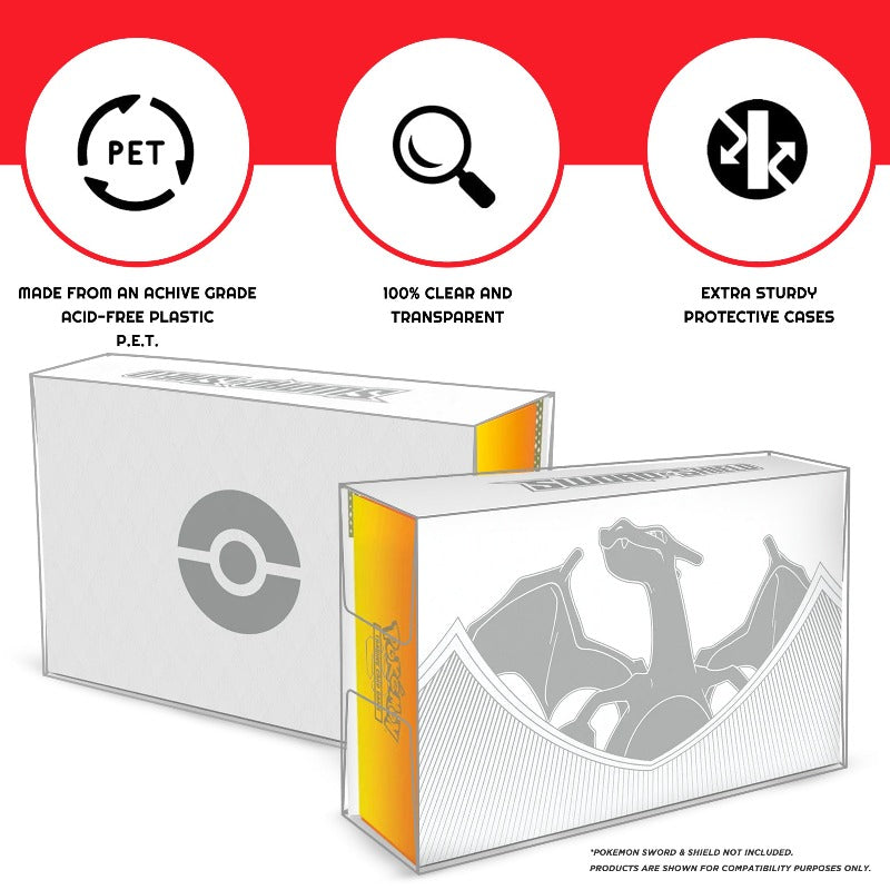 Pokémon TCG Sword and Shield Charizard Ultra Premium Collection PET Box Display Case by EVORETRO - EVORETRO Canada