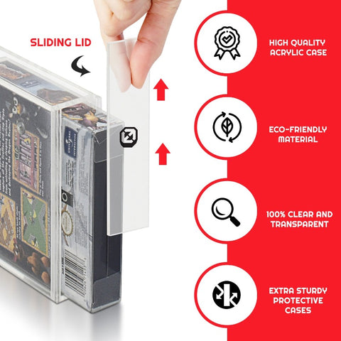 Acrylic Video Game Box Protector Designed for (GB/GBA) Game Box - 2 Pa ...