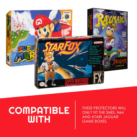 Acrylic Case Nintendo SNES/N64 Boxed Game - SUPER NES or NINTENDO 64 Rigid Protector - EVORETRO Canada