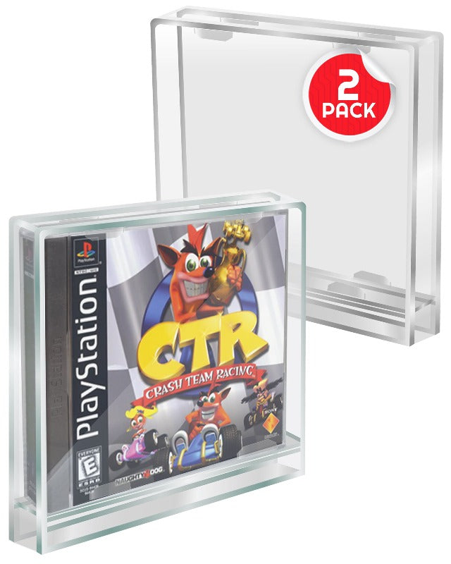 EVORETRO Video Game Acrylic Case for PlayStation Single-CD PS1 ...