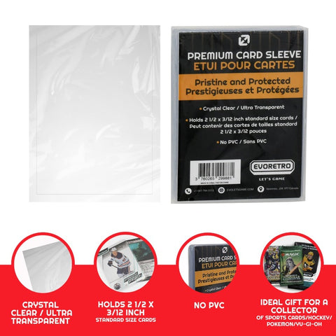 Sports Card Protector Soft Card Sleeves pack of 100 - EVORETRO Canada