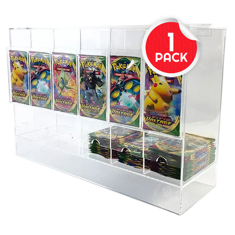 Pokémon Booster Pack 6-Slot Acrylic Display Dispenser - 4 Packs